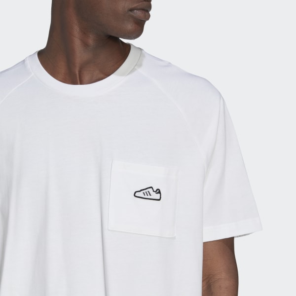 White Embroidered T-Shirt DRI67