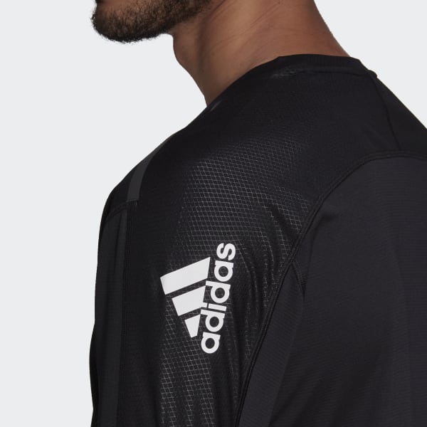 Preto Camisola de Treino com Revestimento de PU