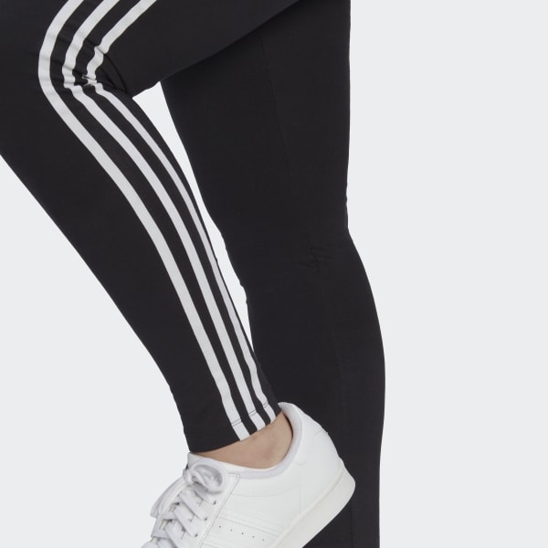 Adidas Stretch Leggings Three Stripe Black-Large - $14 - From Rene