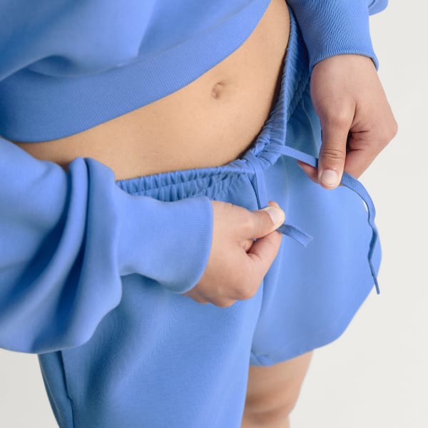 adidas Soft Lux Loose Shorts - Blue | Free Shipping with