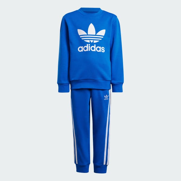 Niebieski Zestaw Adicolor Crew Kids