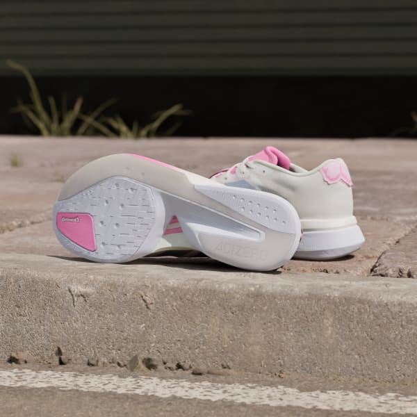 White Adizero Boston 13 Shoes