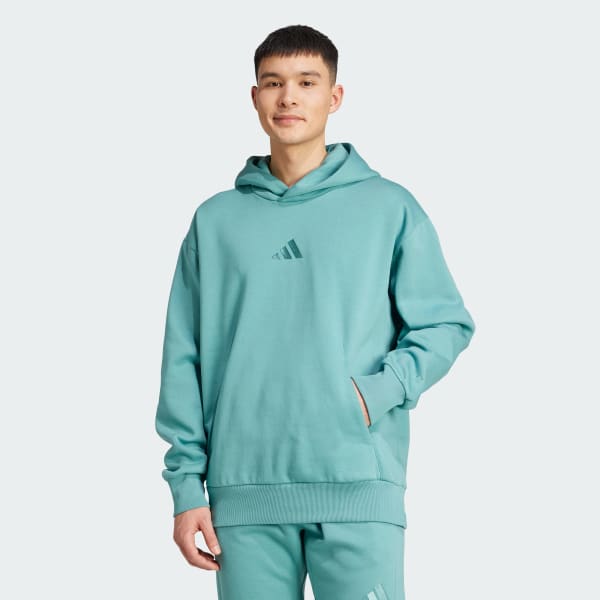 Turquoise Sweat-shirt à capuche molleton ALL SZN