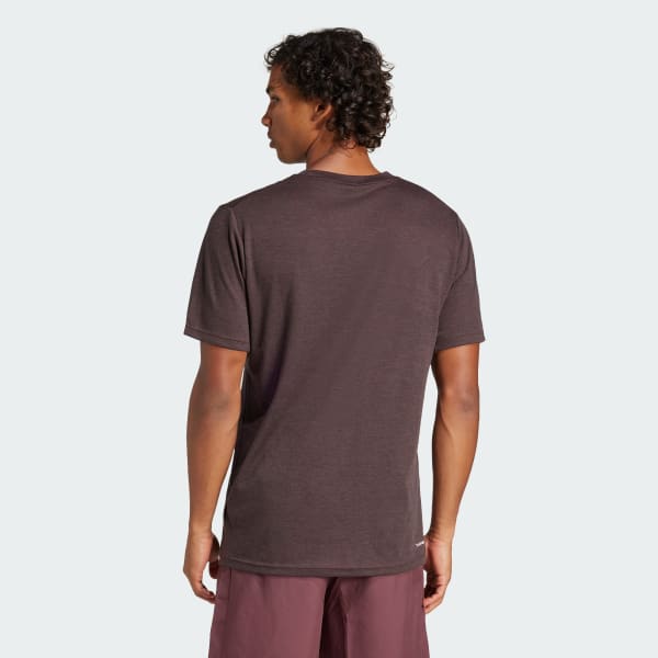 สีแดงเบอร์กันดี เสื้อยืด Train Essentials Feelready Novelty