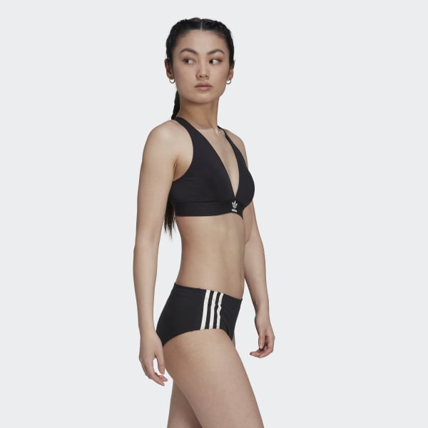 Zwart Adicolor Comfort Flex Cotton Unlined Triangle Beha HPO37