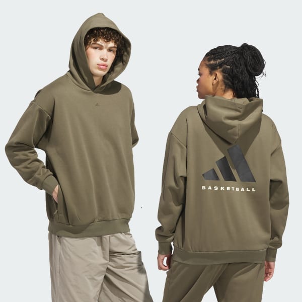 Green adidas Basketball Fleece Hoodie (Gender Neutral)