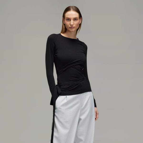 Black Y-3 Long Sleeve Tee