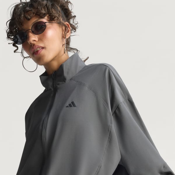 Grey Hyperglam Oversized Windbreaker