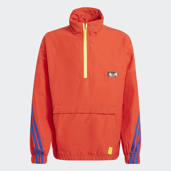 half zip windbreaker adidas