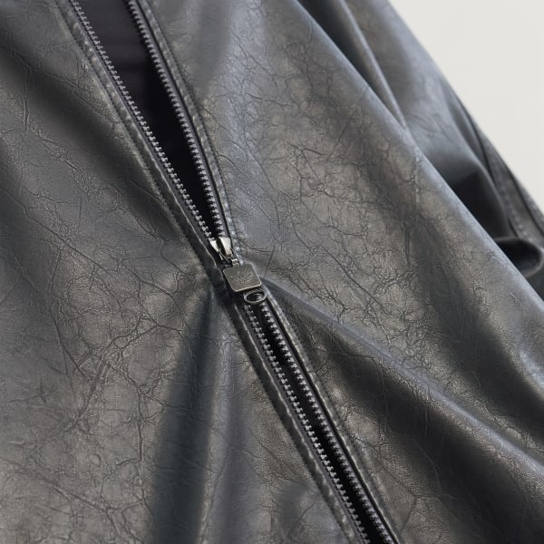 adidas Pleather Firebird Oversized Track jacket - Black | Free