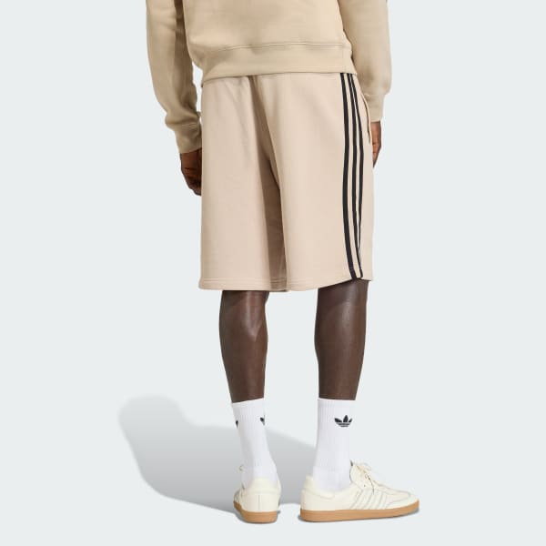 beige 3-STRIPES SHORT