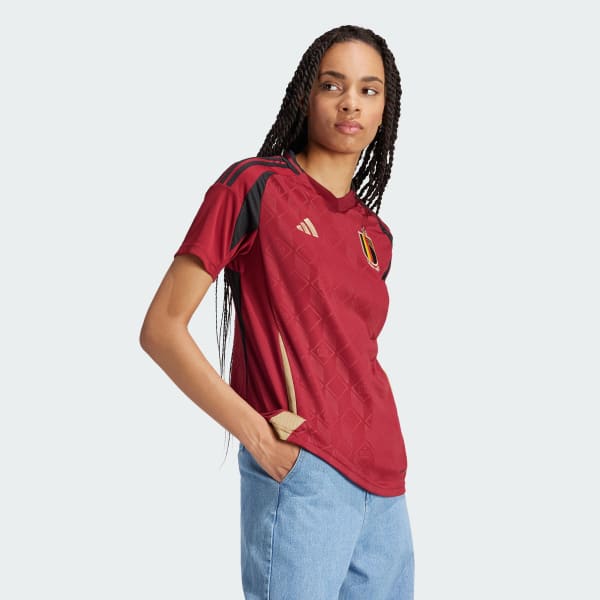 Burgundy Belgium 24 Home Jersey