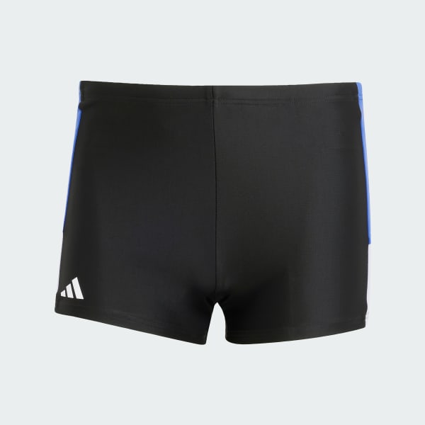 Schwarz Colorblock Swim Boxer-Badehose