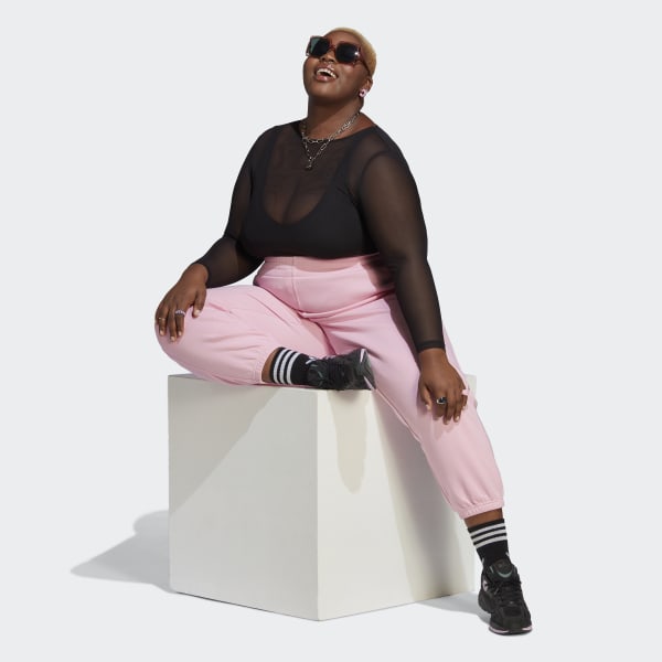adidas Essentials Fleece Joggers (Plus Size) - Pink | Women's Lifestyle ...