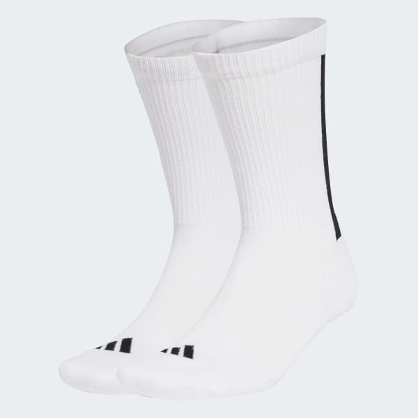 White 3-Stripes Crew Socks 2 Pairs