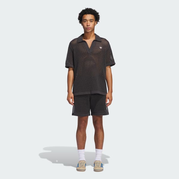 Grey CLOT Crochet Polo