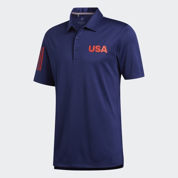 adidas USA Golf Polo Shirt - Blue 
