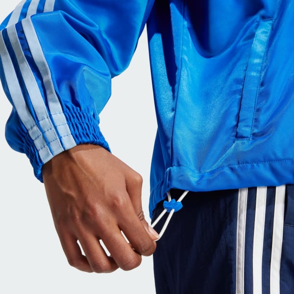 わた adidas Satin Windbreaker - Blue | adidas India