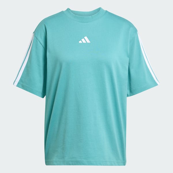 Turquesa Camiseta Essentials Boyfriend 3 bandas