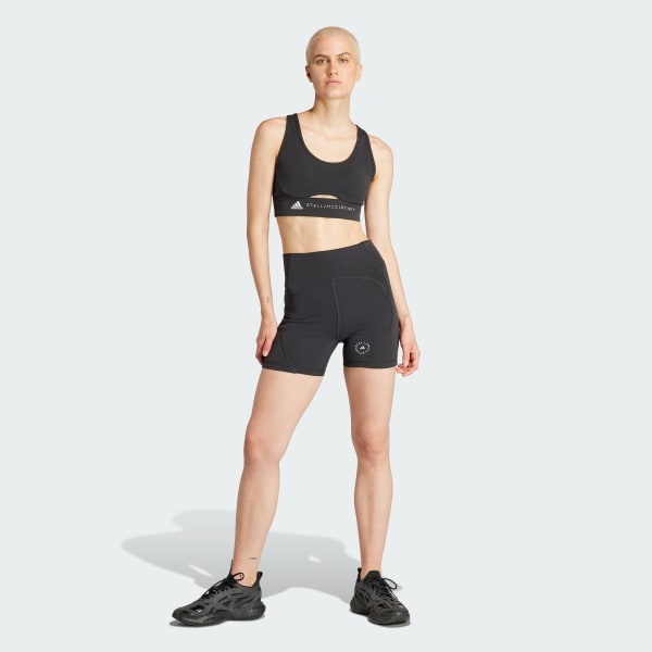 Black adidas by Stella McCartney TrueStrength Medium-Support Bra