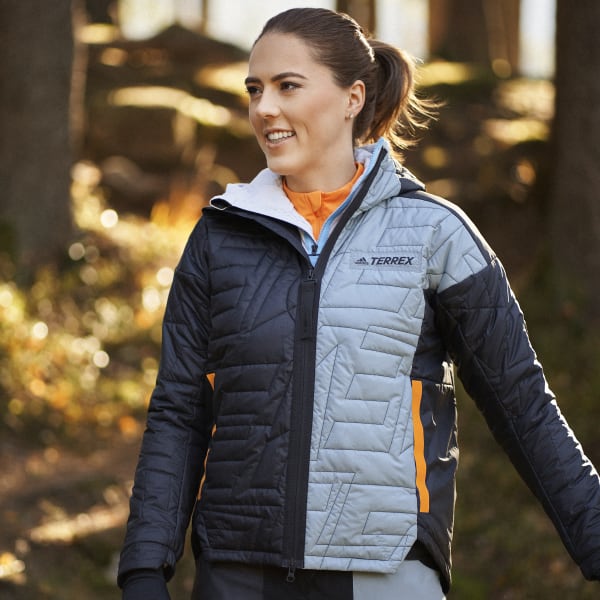 Zwart Terrex MYSHELTER PrimaLoft Gewatteerd Capuchonjack AW038