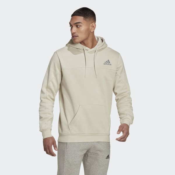 Beige Sweat-shirt à capuche molleton Stadium Badge of Sport
