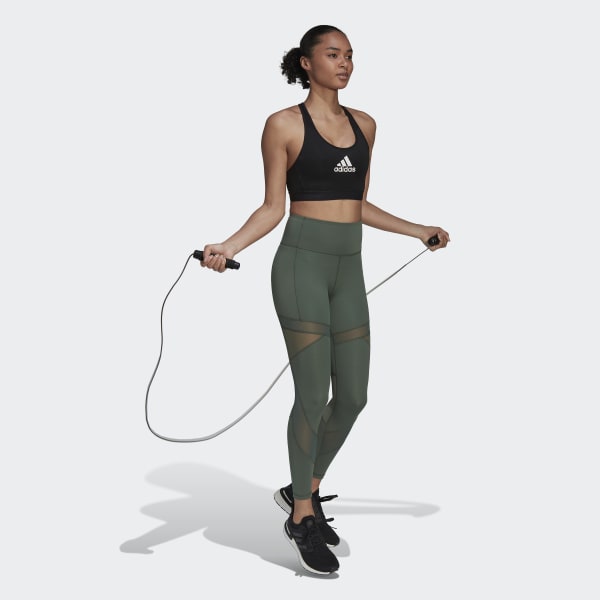 zelená Legíny adidas Circuit High-Waisted 7/8 Mesh NEC02