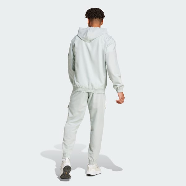 Grey Sportswear Woven Cargo Track Suit