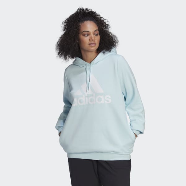 adidas Essentials Logo Fleece Hoodie (Plus Size) - Blue | Women's Training  | adidas US