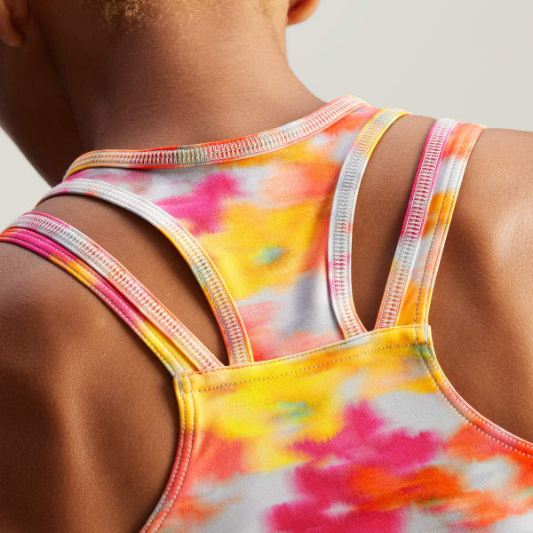 Yellow adidas by Stella McCartney TruePurpose Printed Shine Crop