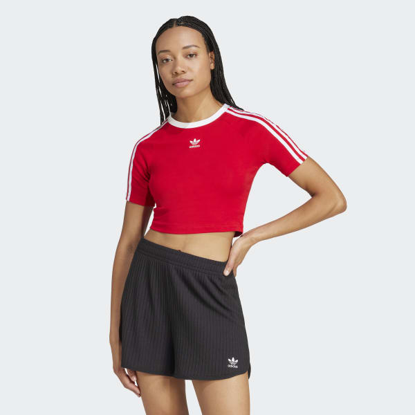 ★adidas★ 3S Baby Tee Black IU2532 Adidas 3-Stripes Baby Tee – DTLR