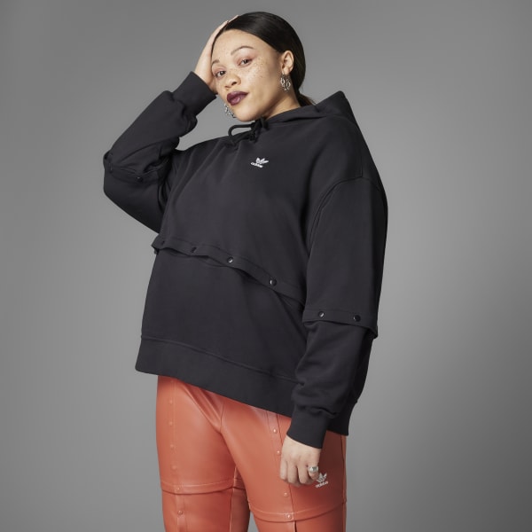 noir Sweat-shirt à capuche boutons-pression Always Original (Grandes tailles)