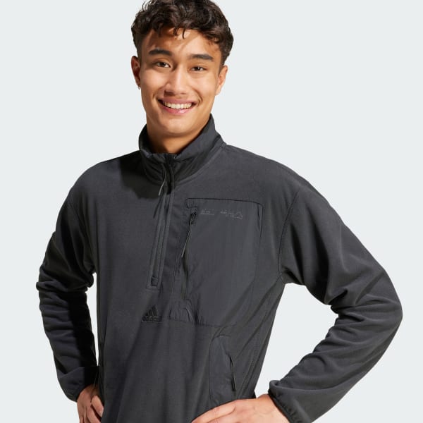 adidas City Escape Polar Fleece 1/2 Zip Top - Black | adidas UK
