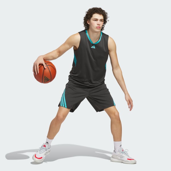 Grey Legends 3-Stripes Basketball Shorts