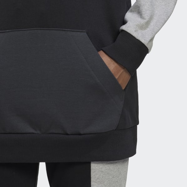 Preto Camisola com Capuz Oversize Essentials DB666