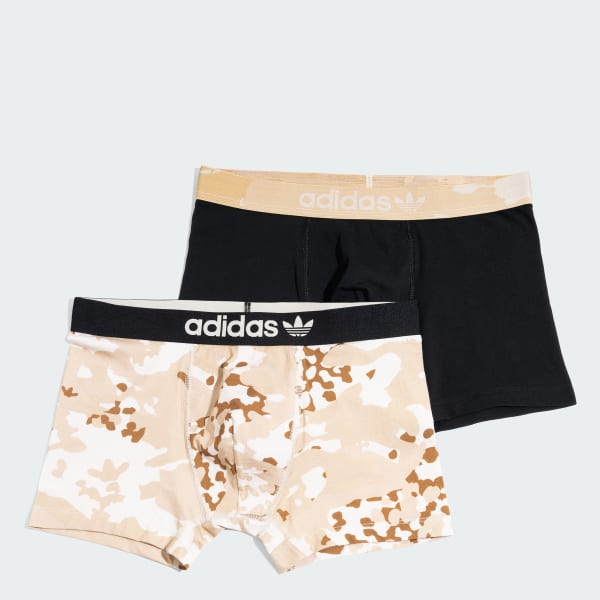 ブラック コンフォートフレックス コットン プリントトランクス 2枚組
