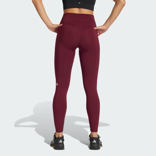 Weinrot 3-Streifen Studio All Me 7/8 X-Over Leggings