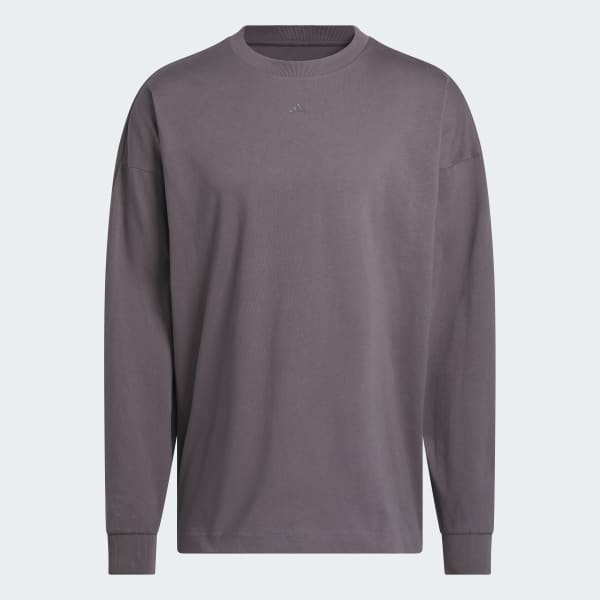 Gris Polera Manga Larga adidas Basketball Unisex