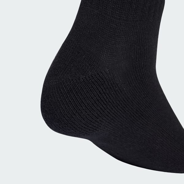 Black LINEAR CUSHIONED CREW SOCK 10 PAIR PACK