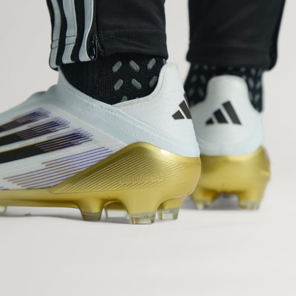 adidas F50 Elite Laceless Firm Ground Cleats - White | Free