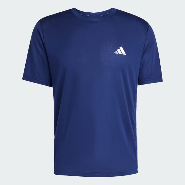สีน้ำเงิน เสื้อยืด WORKOUT ESSENTIALS BASE 3-Stripes