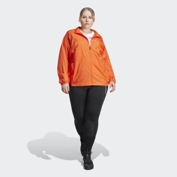 adidas Jacket TERREX | US Multi adidas Orange Women\'s (Plus Hiking Wind Size) - |