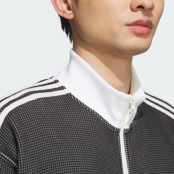 adidas ニット ジャージ トップス アディダス ニット トラックトップ（ジャージ） - ブラック