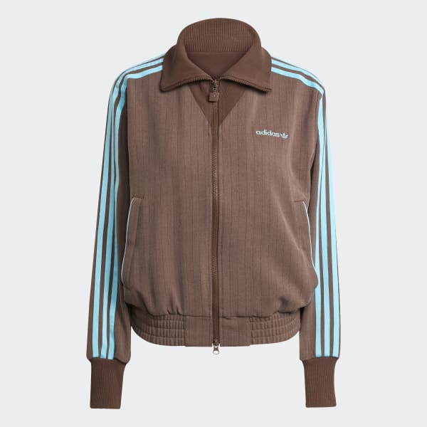 adidas アディダス トラックジャケット トレフォイル ブラウン M アディダス テーラード トラックスーツ ジャケット - ブラウン
