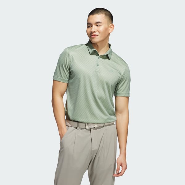 Green Core Allover Print Polo Shirt