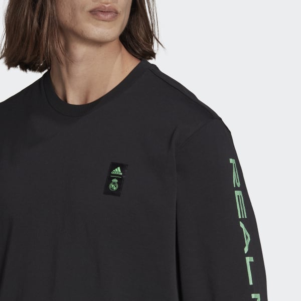 Svart Real Madrid Tiro 21 Lifestyler Long Sleeve Tee