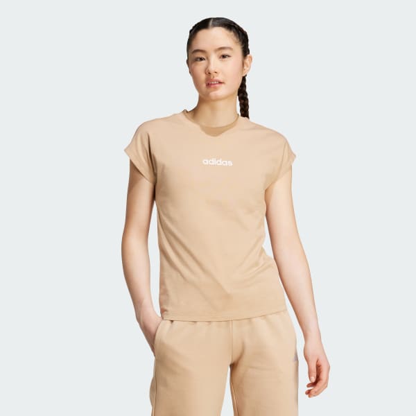 Marron T-shirt coton Essentials Linear