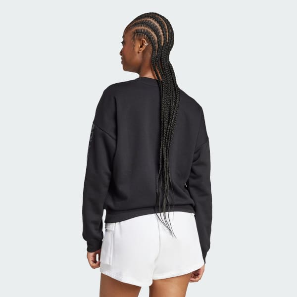 cierna Animal Print 3-Stripes French Terry Sweatshirt