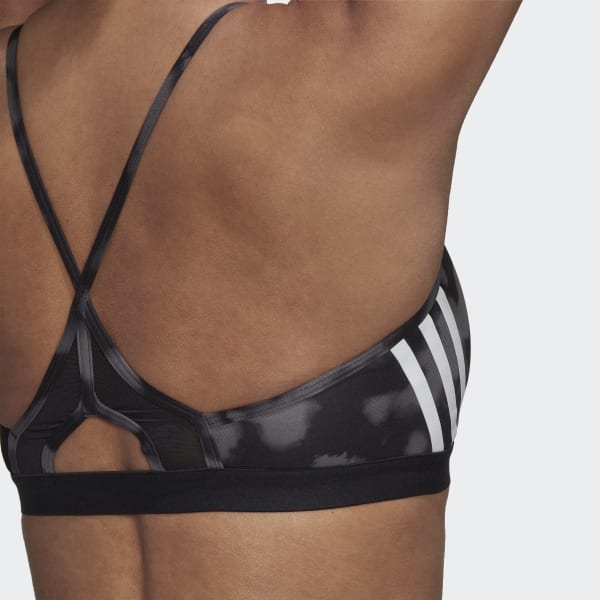 Szary adidas Aeroreact Light-Support Hyperglam Printed Bra R1157
