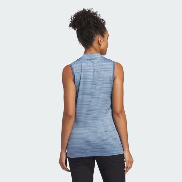 Blue Women's Ultimate365 Stripe Sleeveless Polo Shirt